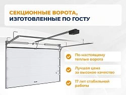 Cекционные ворота 2500х2100 мм белые DoorHan RSD02